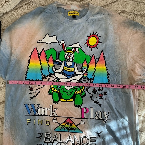 NWOT MENS: Market Work Life Balance T-Shirt in Water Tie-Dye - Picture 10 of 10